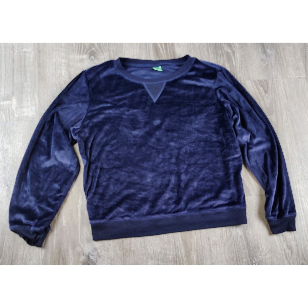 Honeydew Long Sleeve Sweater Velvet Purple Blue Womens Size Large Loungewear PJs